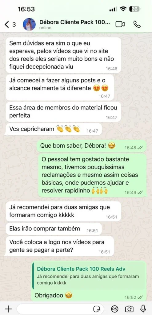 Feedback de cliente via WhatsApp